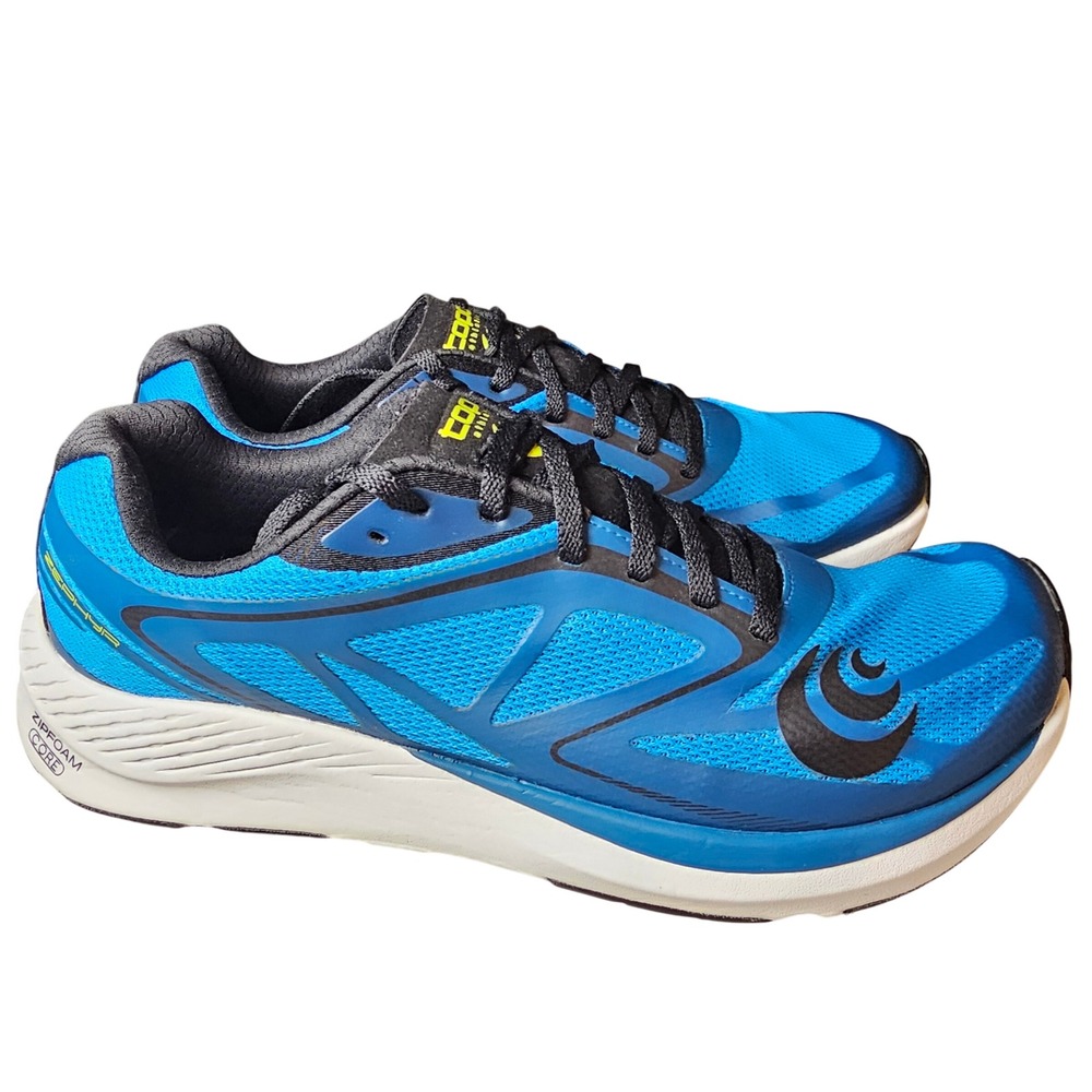 Topo Athletic Zephyr Mens 11.5 Blue Black Road Running Shoes ZipFoam Gorpcore - Picture 8 of 14
